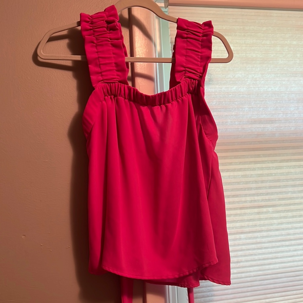 Hot pink tank top blouse